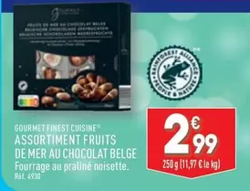 Gourmet Finest Cuisine Assortiment Fruits De Mer Au Chocolat Belge offre à 2,99€ sur Aldi