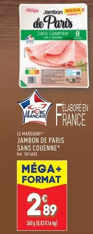 Le Marsigny De Paris - Jambon De Paris Sans Couenne : Un délice sans couenne à découvrir !