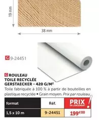 Rouleau Toile Recyclee Gerstaecker offre à 199€ sur Le Géant des Beaux-Arts