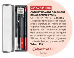 Signature - Coffret Nomade Graphique Rysee Caran D'ache offre à 49€ sur Le Géant des Beaux-Arts