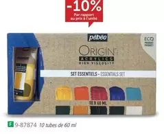 Pebeo - Set Acrylique Essentiels Origin offre à 21,95€ sur Le Géant des Beaux-Arts