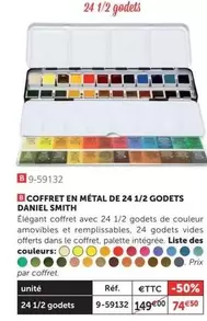 Palette - Coffret En Métal De 24 1/2 Godets offre à 74,5€ sur Le Géant des Beaux-Arts