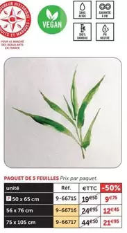 Paquet De 5 Feuilles Prix Parquet offre à 9,75€ sur Le Géant des Beaux-Arts