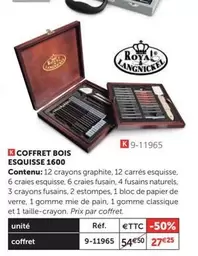 Esquisse - Coffret Bois  1600 offre à 27,25€ sur Le Géant des Beaux-Arts