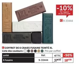 Coffret De 6 Craies Fusains Teinté Xl offre à 18,5€ sur Le Géant des Beaux-Arts