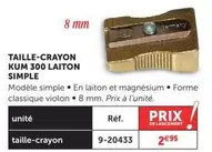 Simple - Taille-Crayon Kum 300 Laiton Simple offre à 2,95€ sur Le Géant des Beaux-Arts