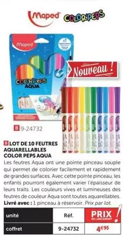 Maped - Lot De 10 Feutres Aquarilléables Color Peps Agua offre à 4,95€ sur Le Géant des Beaux-Arts