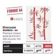 Pochoir Bambou A4 offre à 4,95€ sur Le Géant des Beaux-Arts