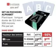 Set 26 Pochoirs Alphabet offre à 9,95€ sur Le Géant des Beaux-Arts