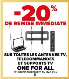 Télécommandes et Supports TV One For All - Un produit polyvalent pour toutes vos antennes TV