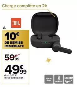 jbl - charge complète en 2h