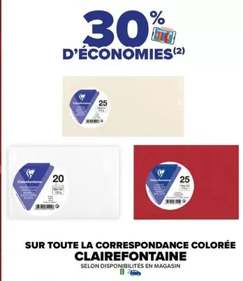 Clairefontaine - Correspondance Colorée : Offres Spéciales sur Papeterie Colorée