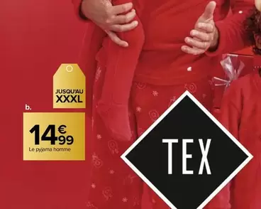 Tex - Pyjama Homme offre à 14,99€ sur Carrefour City