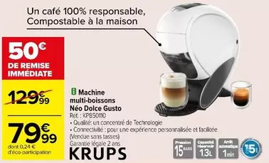 Krups Neo Dolce Gusto Kb501170 - Machine Multi-boissons, idéale pour préparer vos cafés et boissons chaudes en un clin d'œil