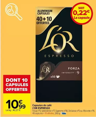 l'or espresso - capsules de café espresso