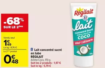 Régilait - Lait Concentré Sucré En Tube