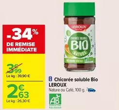 Leroux - Chicorée Soluble Bio