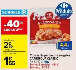 Carrefour - Croissants Pur Beurre Surgelés