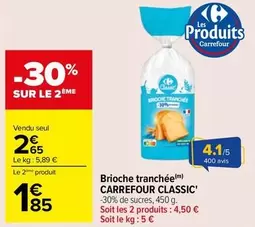 Carrefour - Brioche Tranchée