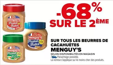 Menguy's - Sur Tous Les Beurres De Cacahuètes