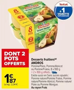 andros - desserts fruitiers