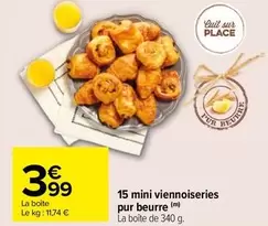 15 mini viennoiseries pur beurre