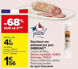 Debroas - Saucisson Sec Artisanal Pur Porc