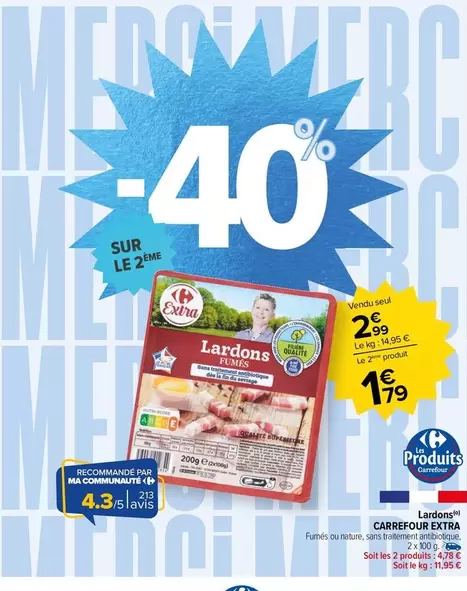 carrefour - lardons extra