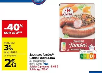 Carrefour - Saucisses Fumées