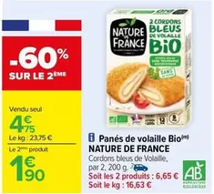 nature de france - panés de volaille bio