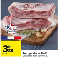 porc: poitrine entière