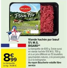 bigard - viande hachée pur bœuf 5% m.g.