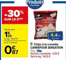 carrefour - chips à la crevette sensation