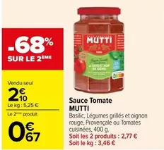 mutti - sauce tomate