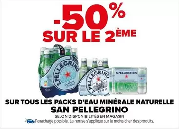 San Pellegrino - Promotion sur Tous les Packs d'Eau Minérale Naturelle