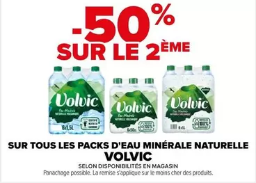 Volvic : Profitez de l'eau minérale naturelle sur tous les packs