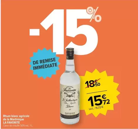 la favorite - rhum blanc agricole de la martinique