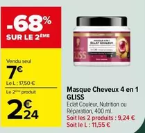 Gliss - Masque Cheveux 4 En 1