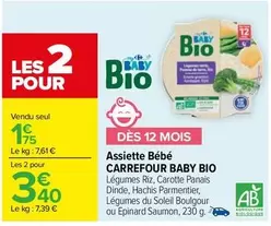 Carrefour - Assiette Bébé Baby Bio