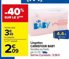 carrefour - lingettes baby