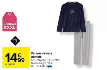 Tex - Pyjama Velours Homme