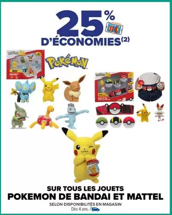 Tous les jouets Pokémon Bandai et Mattel : caractéristiques, promotions et nouveautés