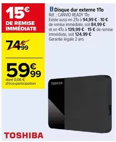 Toshiba - Disque Dur Externe 1to