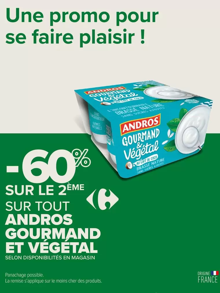 Promo - Sur Tout Andros Gourmand Et Végétal