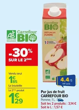 Carrefour - Pur Jus De Fruit Bio