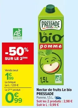 Pressade - Nectar De Fruits Le Bio