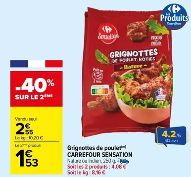 Carrefour - Grignottes De Poulet Sensation