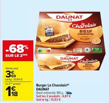 Daunat - Burger Le Charolais