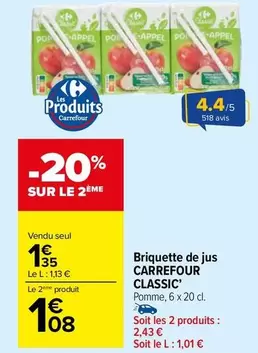 Carrefour - Briquette De Jus Classic