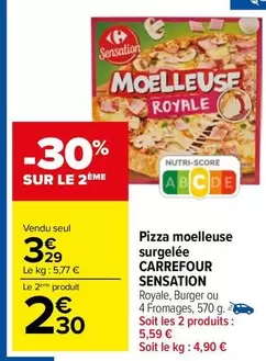 Carrefour - Pizza Moelleuse Surgelée Sensation